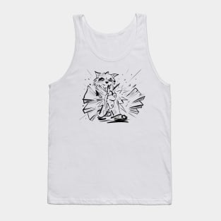 Karate Chop Raccoon Tank Top